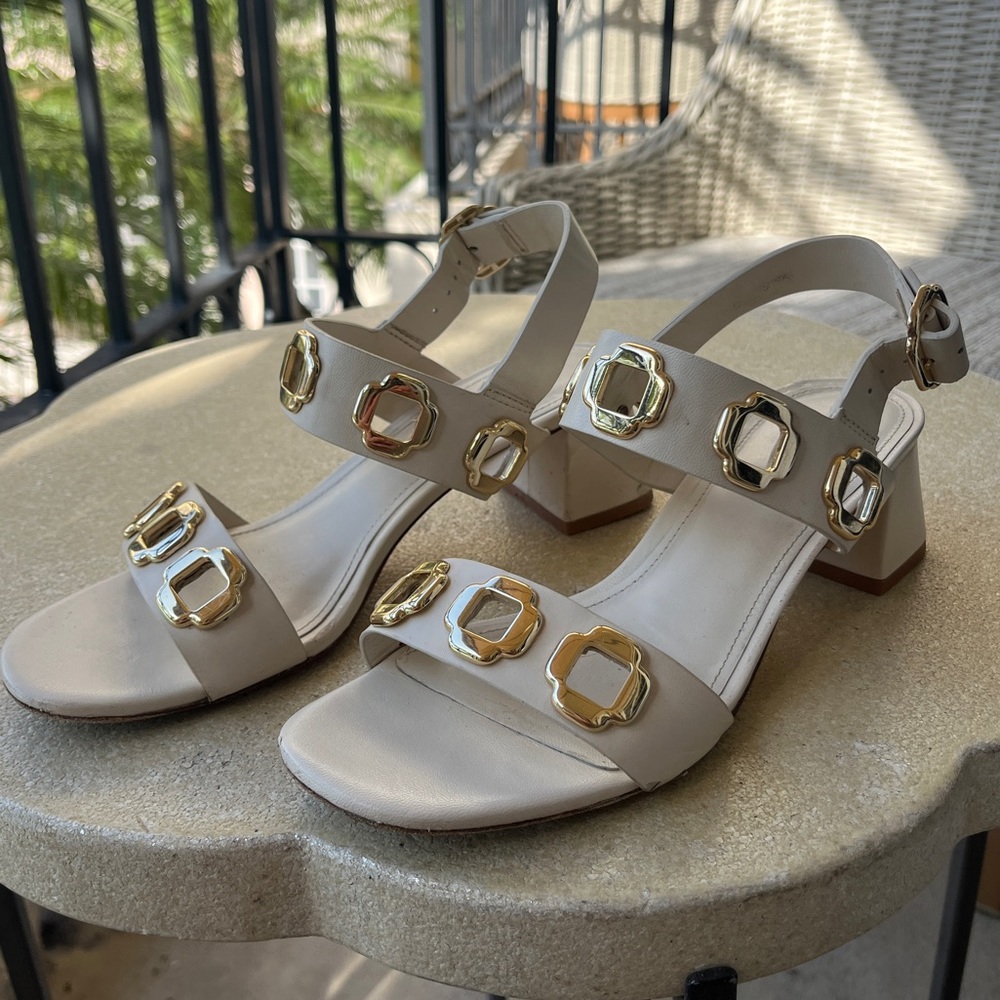Larroude Milan sandals size 7.5 ivory